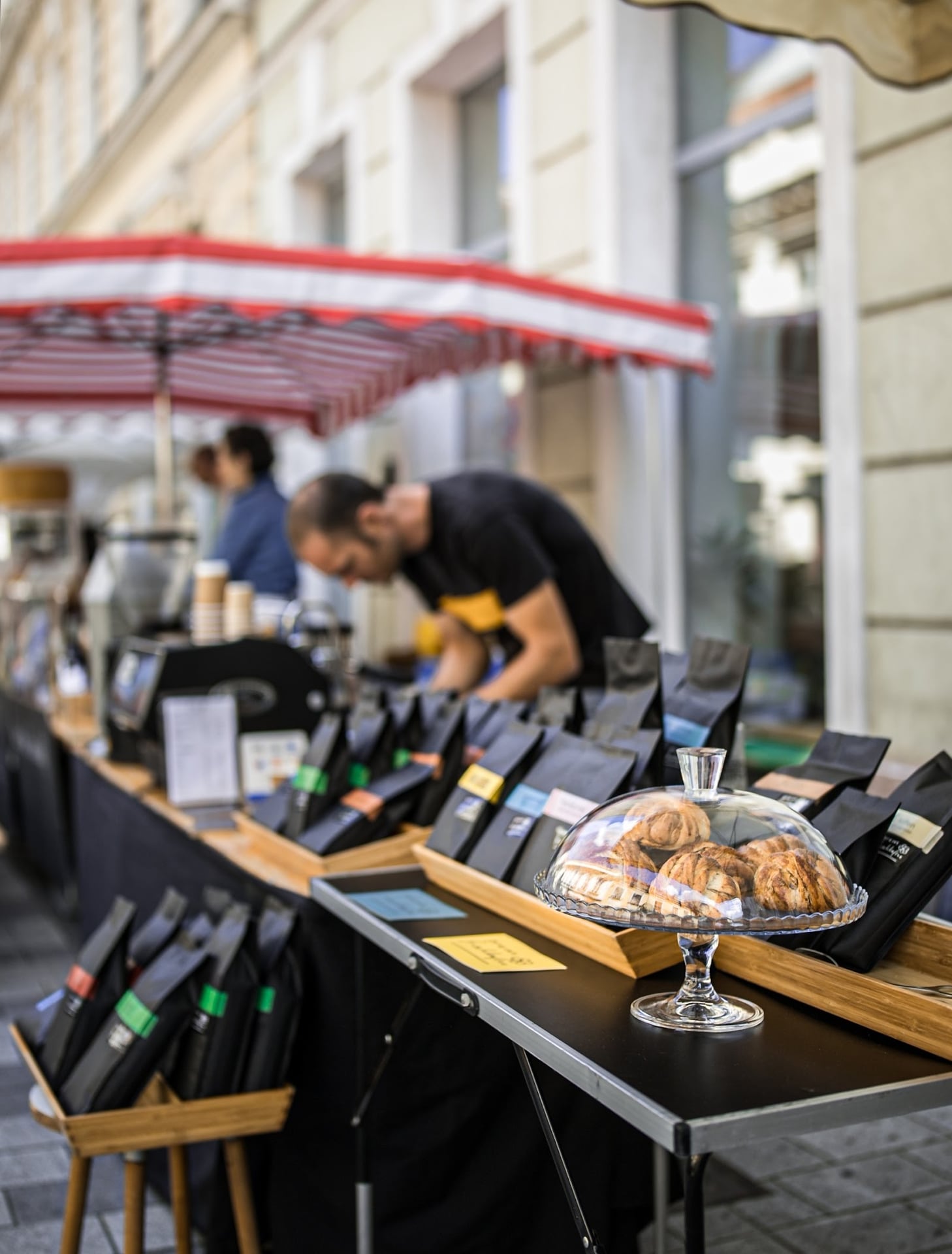 prem frischkaffee Marktstand