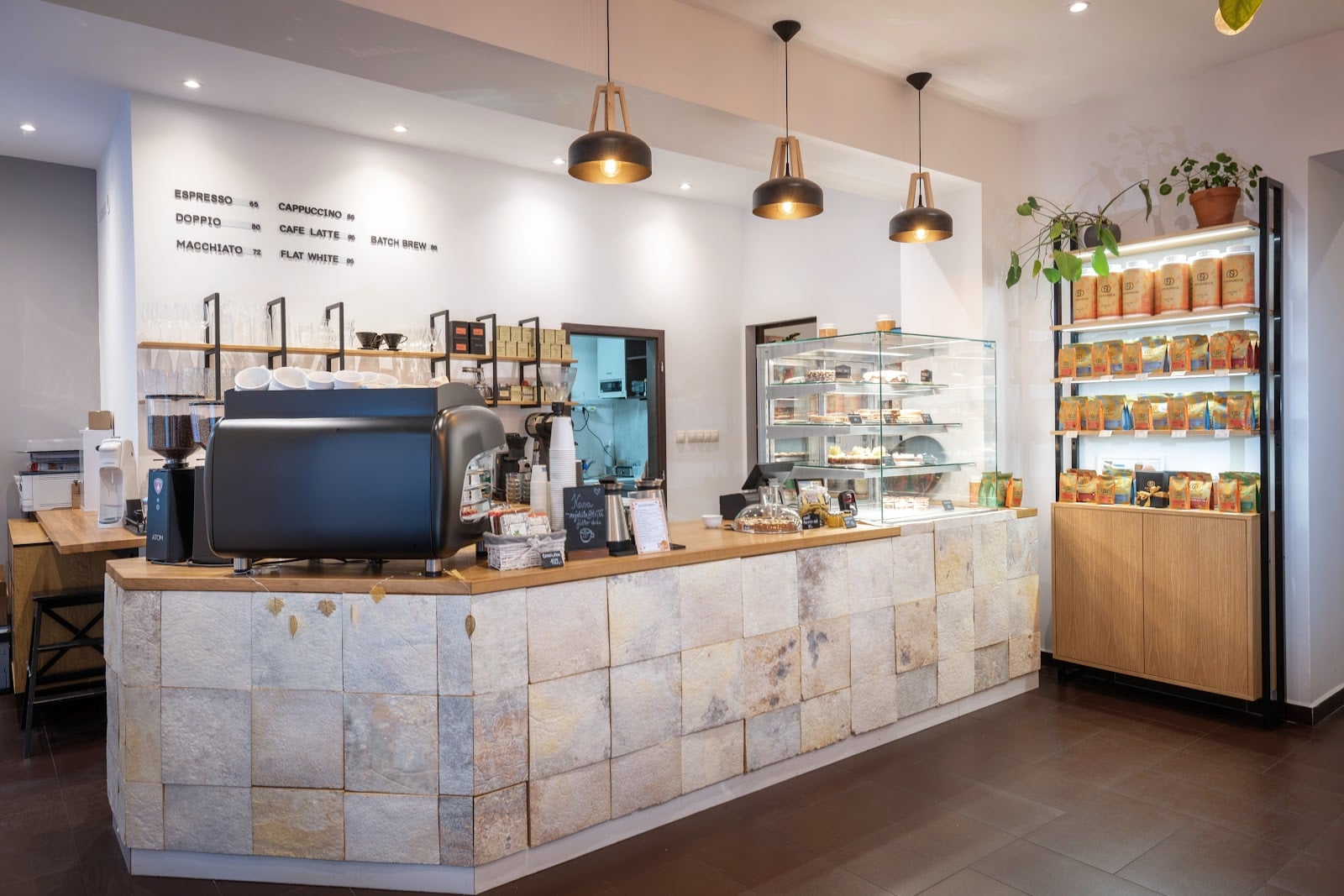 Dos Mundos Coffee Roastery interior
