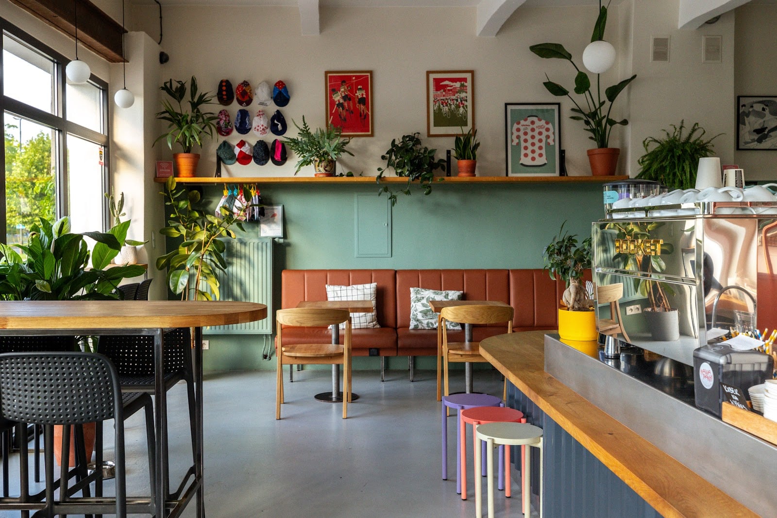 Zielna bar kawowy interior