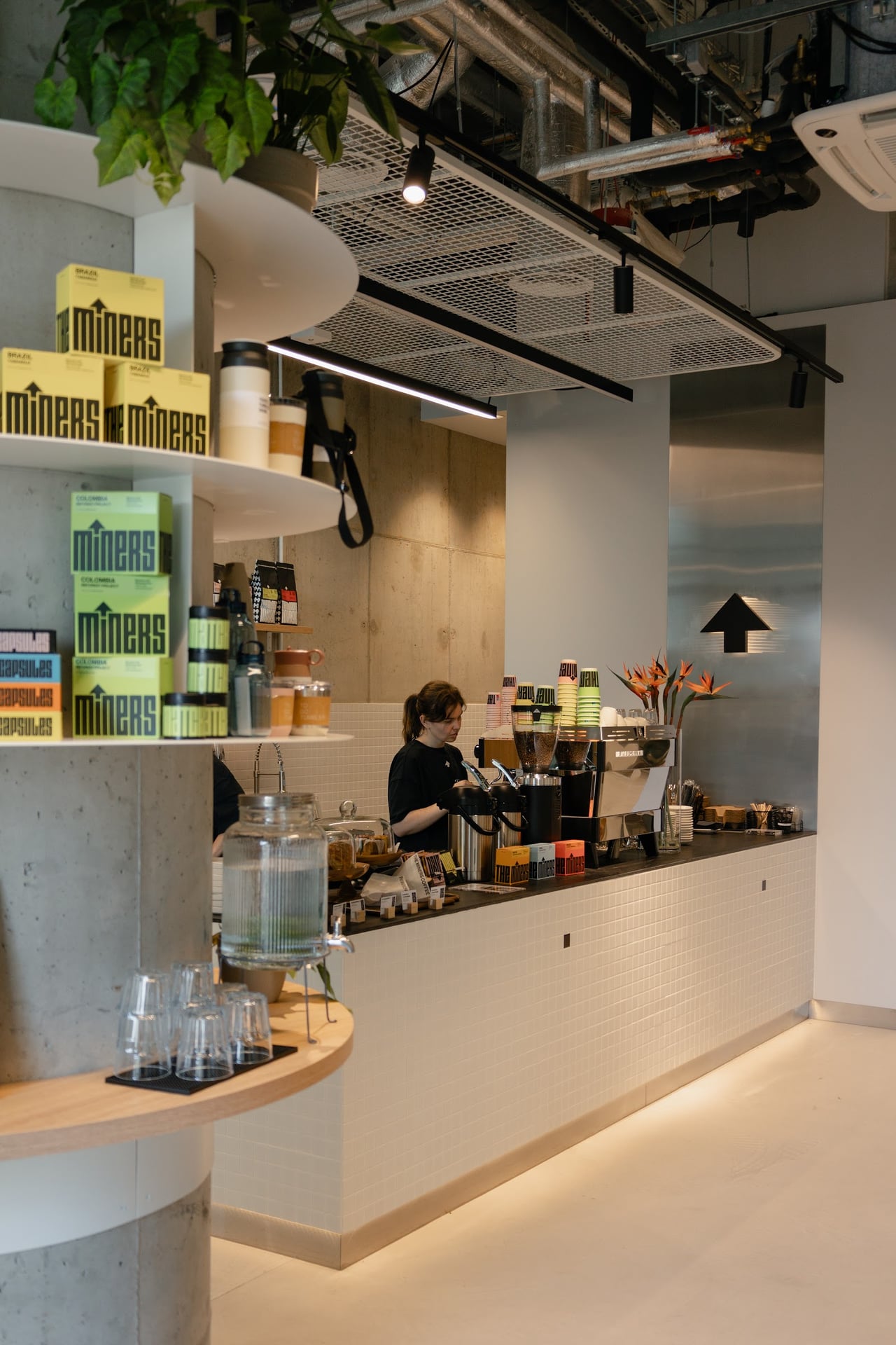 The Miners Coffee Unity Tower interior