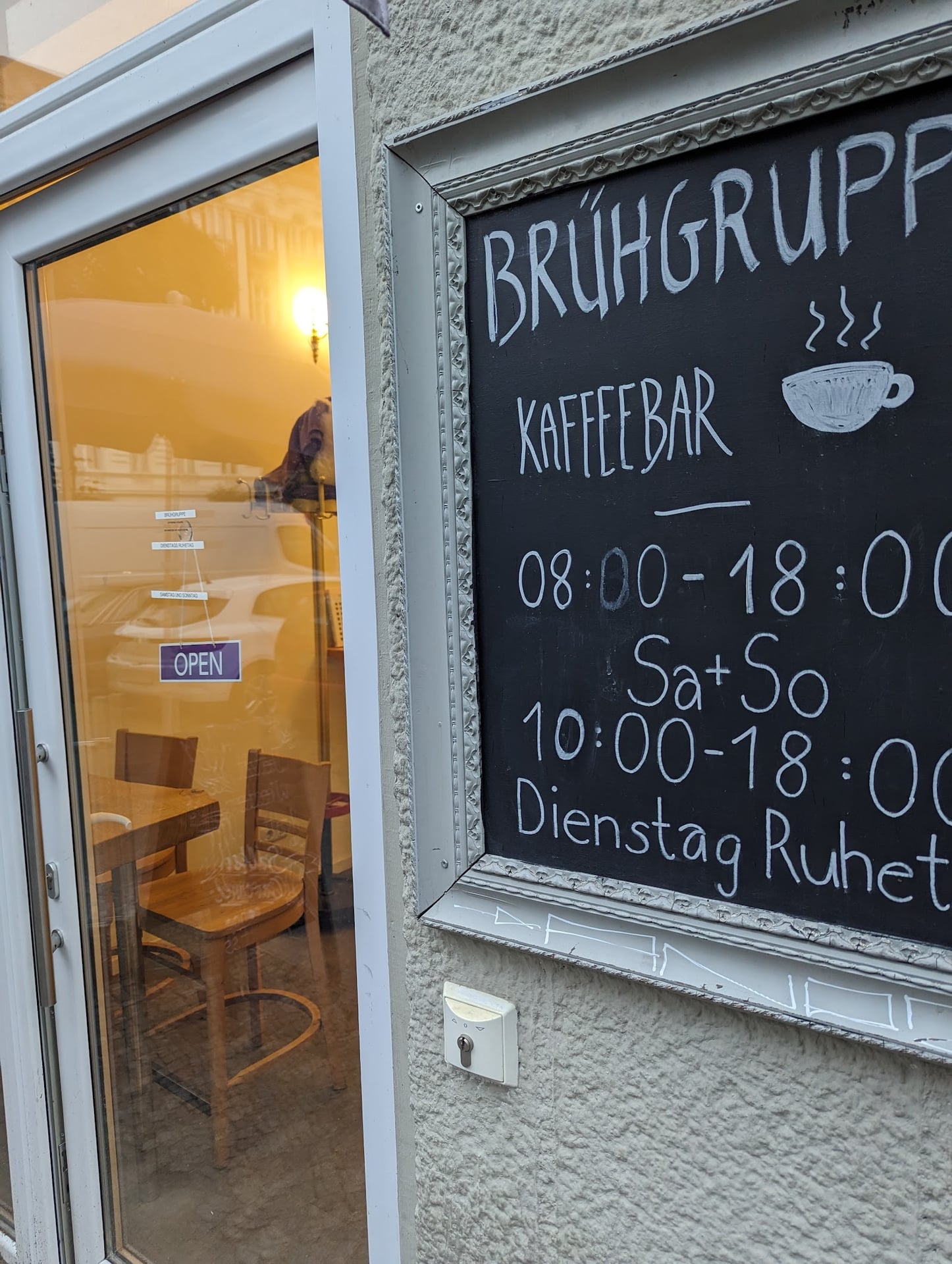 Brühgruppe Kaffeebar interior