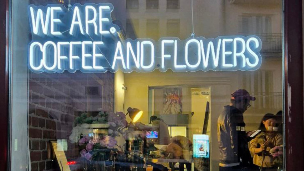 We are. Coffee and Flowers interior