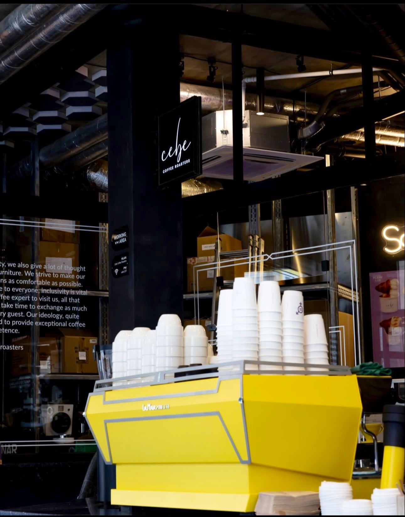CEBE COFFEE ROASTERS specialty coffee interior